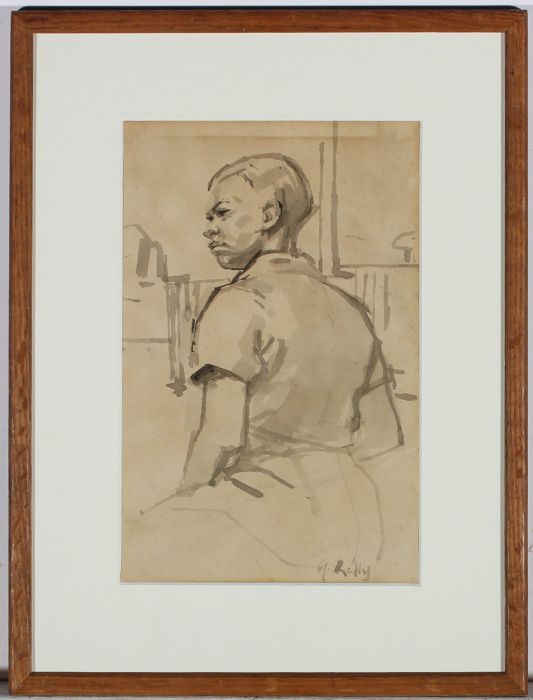 Gerold Francis Kenny - Framed Mid 20th Century Watercolour, Study of a Young Man
