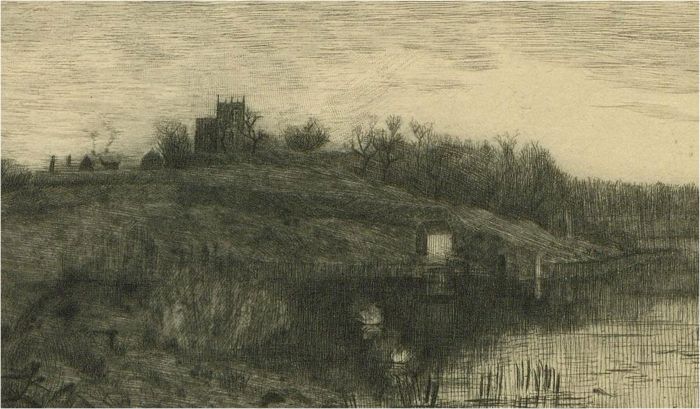 Gordon Stanley - Late 19th Century Etching, Duddington Loch