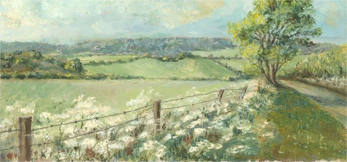 20th Century Oil - Spring Landscape