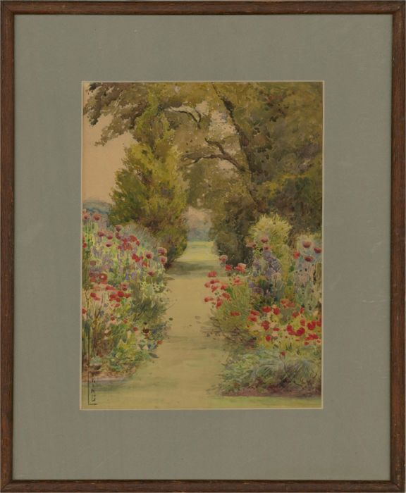 Henry John Yeend King RBA VPRI ROI (1855-1924) - Watercolour, Garden in Bloom
