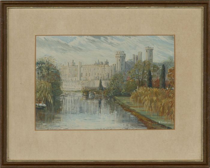 Brian Victor Swingler (b.1939) - 1982 Gouache, Warwick Castle