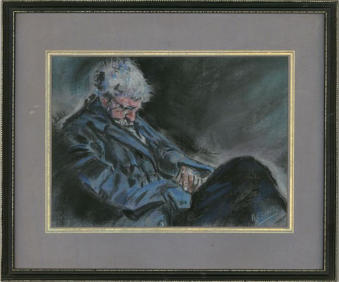 A.E. Coles - 20th Century Pastel, Sleeping Man