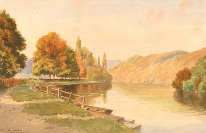 W. Cowburn - Signed and dated 1938 Watercolour, The Thames Near Maidenhead