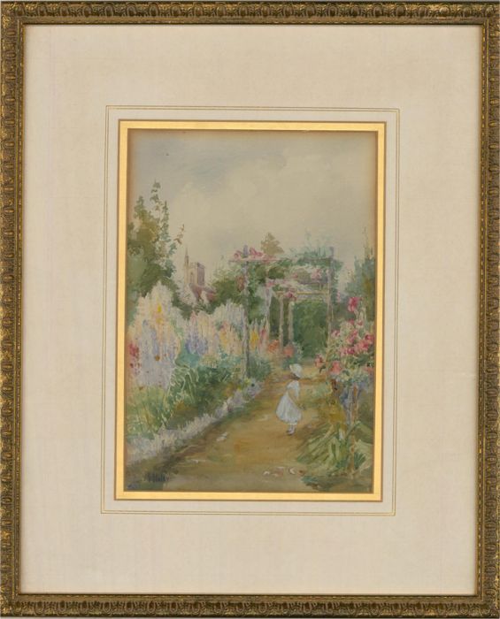 M. Hiley - Early 20th Century Watercolour, Flower Gazing