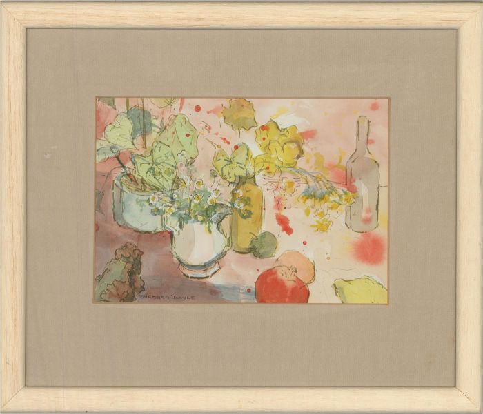 Barbara Doyle (b.1917) - 20th Century Watercolour, Still Life with Houseplants