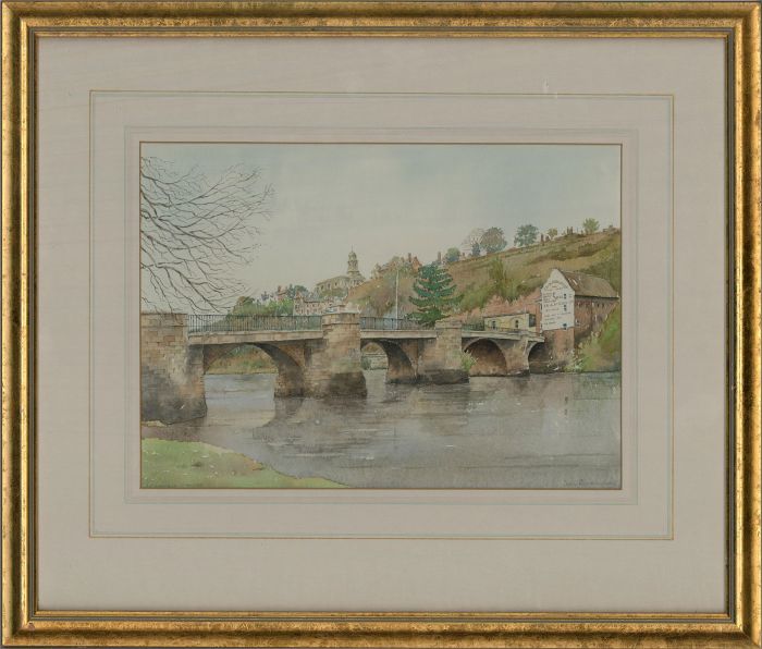 John Buckingham  - Mid 20th Century Watercolour, Bridgnorth in Winter