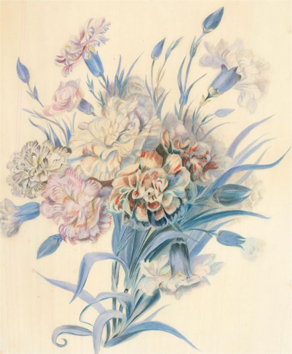 Early 20th Century Watercolour - Carnations