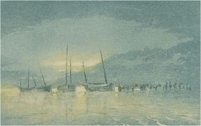 Claude Rowbotham (1864-1949) - Early 20th Century Etching, Boats In Carbis Bay