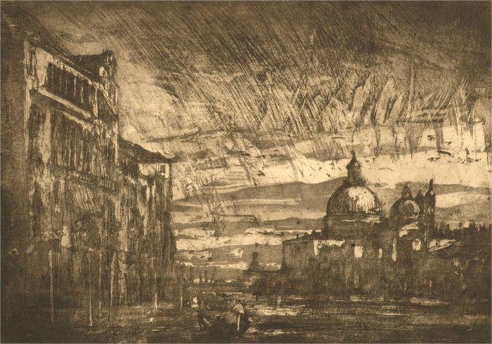 Ronald Olley (b.1923) - Mid 20thC Etching, View Of Santa Maria Della Salute
