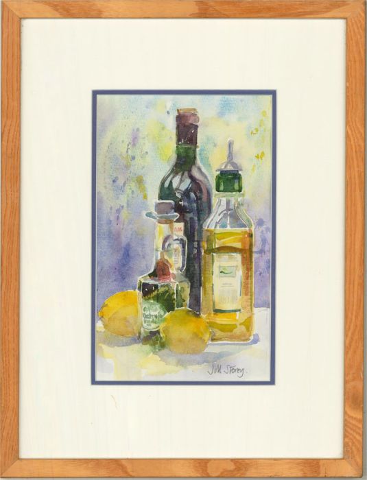 Jim Storey  - 20th Century Watercolour, Bottles and Lemons