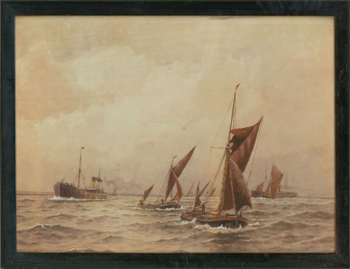 Framed Edwardian Watercolour - The Early Morning