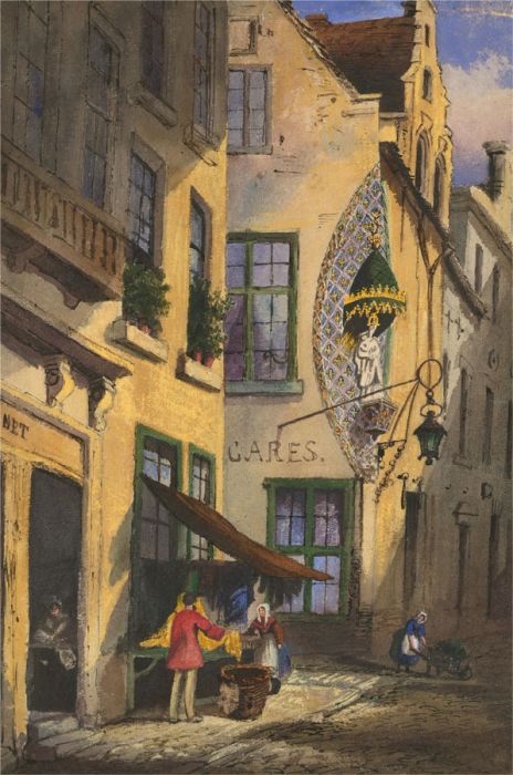 Early 20th Century Watercolour - French Street Scene
