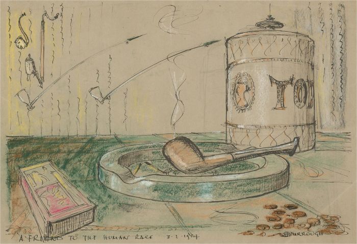 Tom Burrough - 1954 Pen and Ink Drawing, A Friend to the Human Race