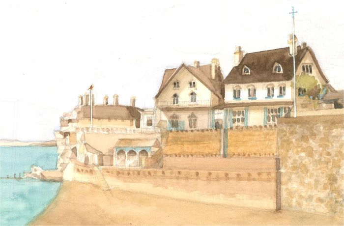 M. F. Mayhew  - Contemporary Watercolour, Sidmouth, Devon 