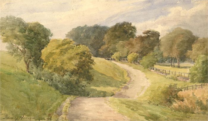 James Heron (fl.1878-1919) - Late 19th Century Watercolour, A By Road, Ancrum