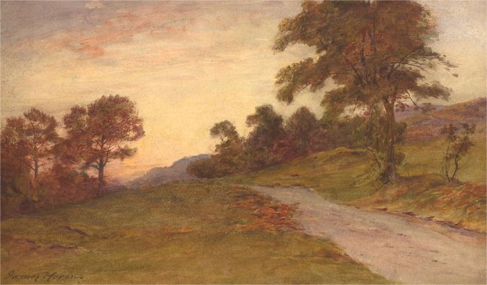 James Heron (fl.1878-1919) - Late 19th Century Watercolour, Evening, Glenfoyle
