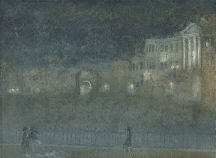 Early 20th Century Watercolour - Into the Night