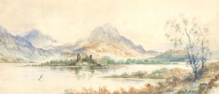1906 Watercolour - Mountain Landscape