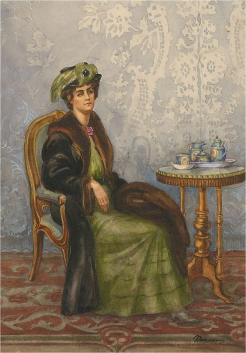 Russian 20th Century Watercolour - Mathilde Kschessinska