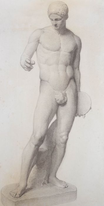 Dorothy Levett - Early 20th Century Graphite Drawing, The Townley Discophoros