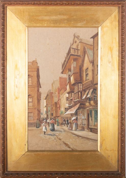 Ernest Parkman (1856-1921) - Edwardian Watercolour, Street Scene