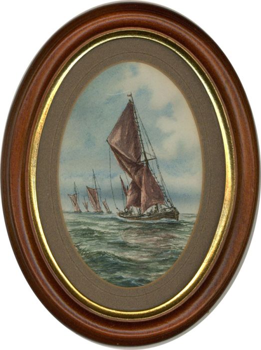 Chris Williams - Contemporary Watercolour, Thames Sailing Barges