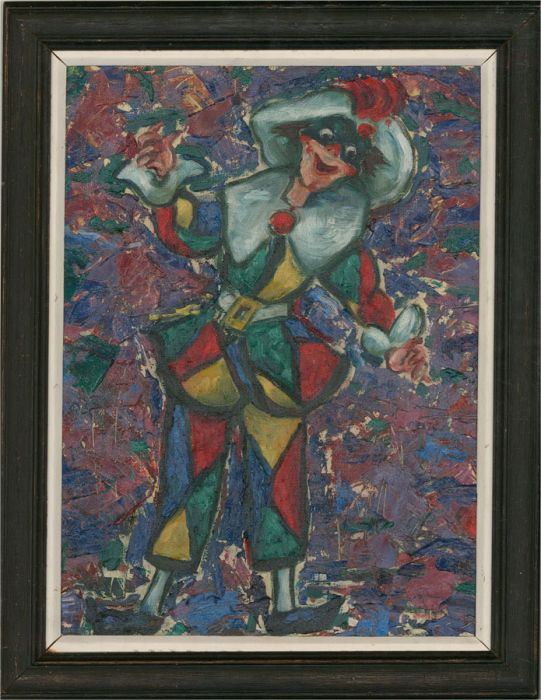 C. S. - 1953 Oil, Harlequin Jester