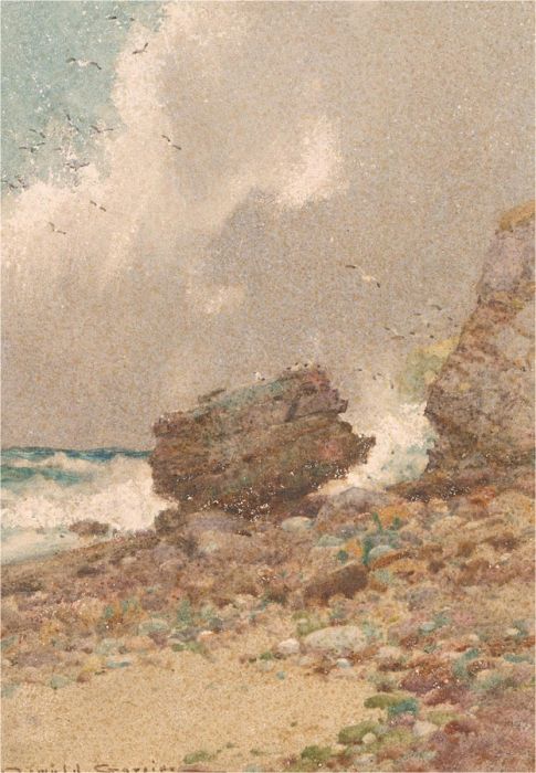 Oswald GARSIDE (1879-1942) RI RWA RCamA - Watercolour, Filey Brigg