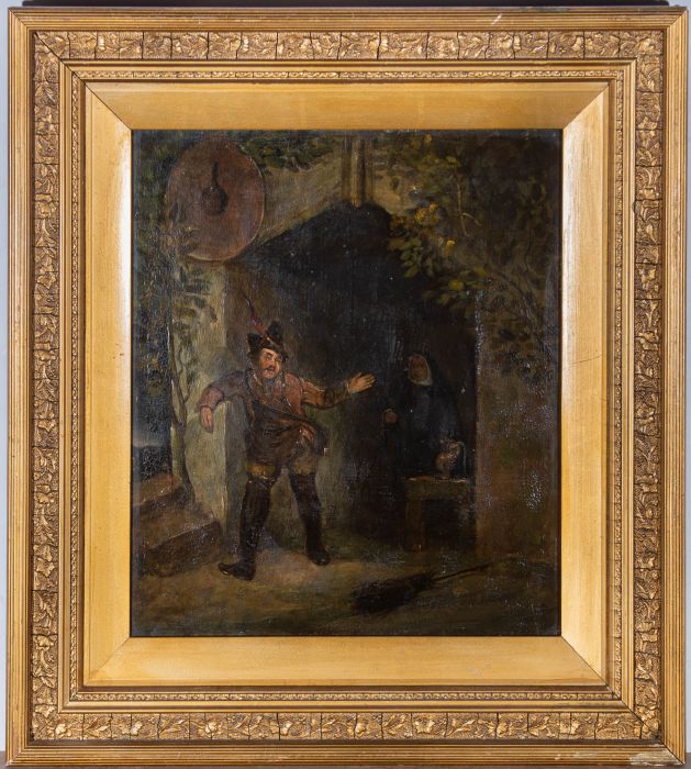 Late 19th Century Oil - The Nun and Drunkard
