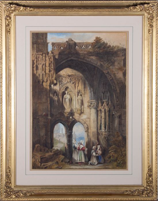 Manner of Samuel Prout OWS (1783-1852) - Watercolour, Among the Ruins