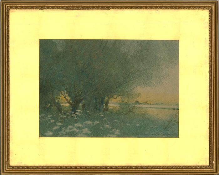 Oswald Garside RI (1879-1942) - 1906 Watercolour, Amid the Copse