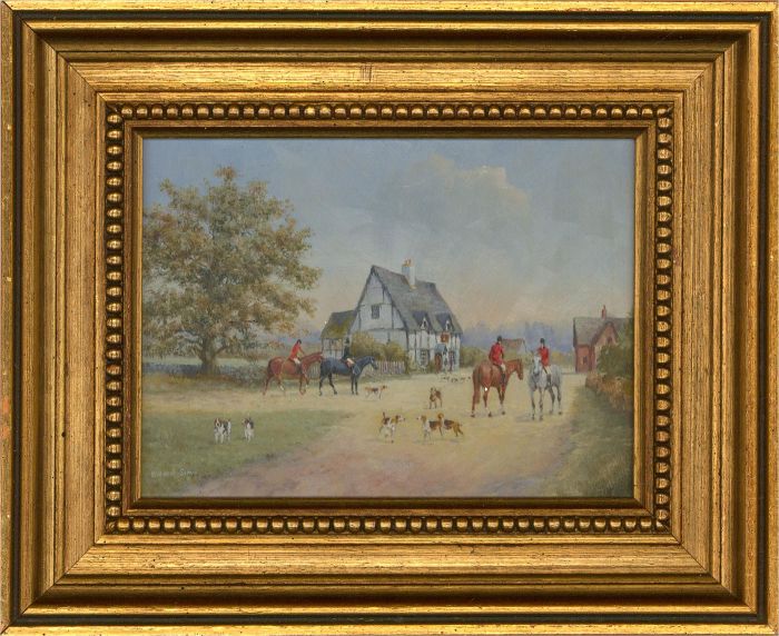 Richard Rhead Simm (1926-2019) - Mid 20th Century Oil, Hunt Meet
