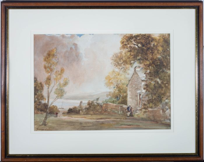 George Sykes (b.1863) - Early 20th Century Watercolour, Coastal Cottage