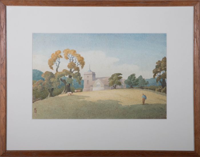 Frederick Mager (1882-1961) - Early 20th Century Watercolour, Minstead