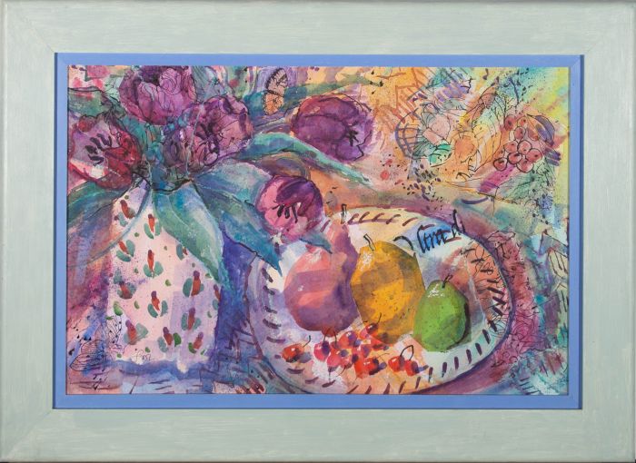Ferelith Molteno - 20th Century Mixed Media, Butterflies and Fruit