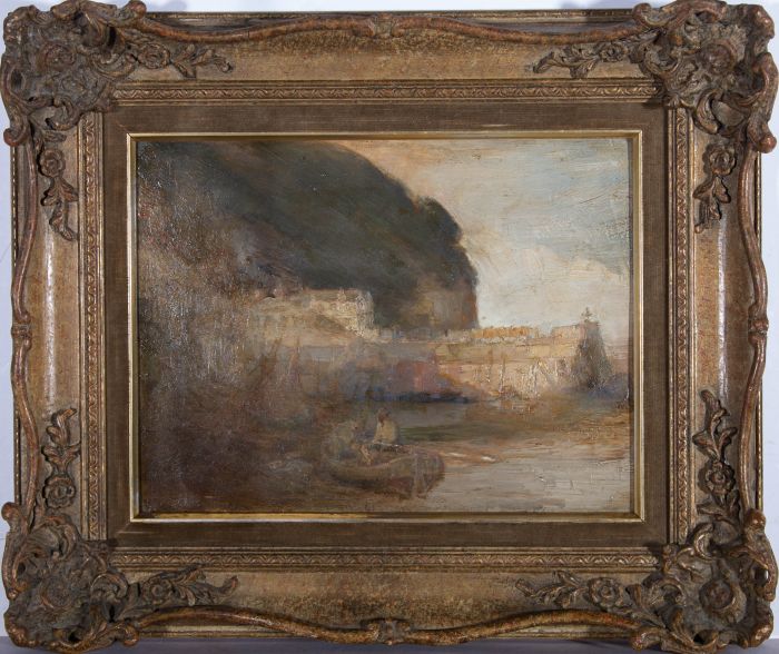Thomas J. Jones (fl.1901-1935). - Early 20th Century Oil, Clovelly Harbour