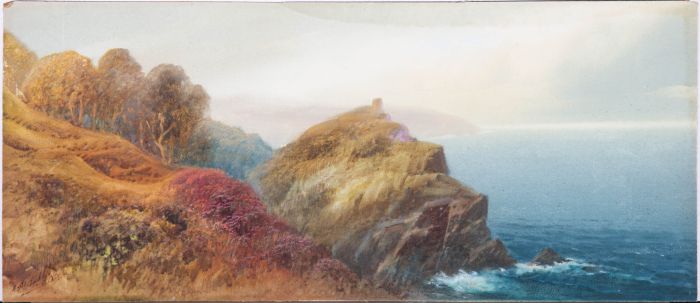 John Shapland (1865-1929) - Late 19th Century Watercolour, Coast Near Lynton
