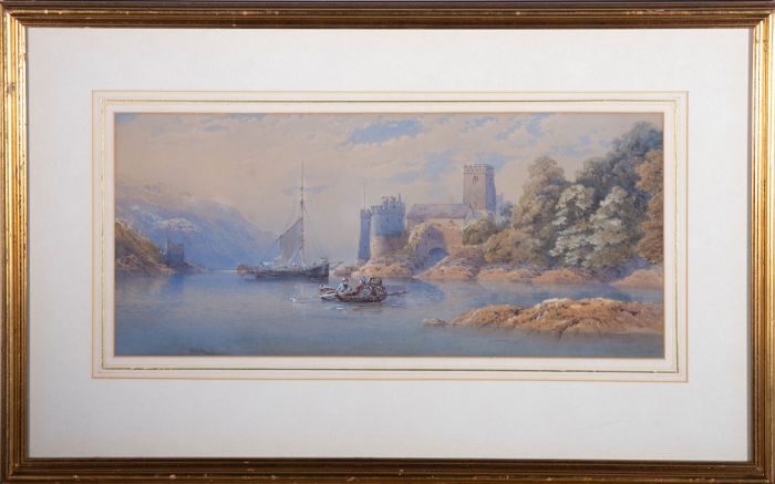 Attrib. Charles Edmund Rowbotham (1856-1921) - Watercolour, Dartmouth Castle