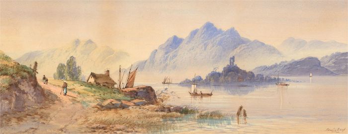Edwin Earp (1851-1945) - Early 20th Century Watercolour, Bucolic Lake Scene