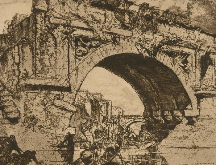 After Sir Frank Brangwyn RA (1867-1956) - 1924 Photogravure, Ponte Rotto, Rome
