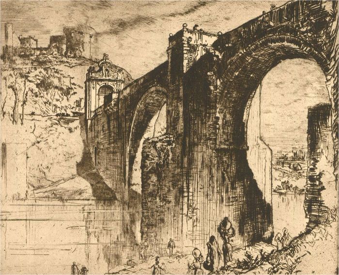 After Sir Frank Brangwyn RA (1867-1956) - 1924 Photogravure, Alcantara Bridge