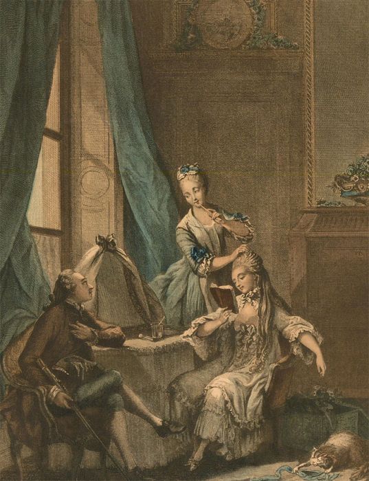 Ingouf after Freudenberger - Set Of Three 1774 Engraving, Customs Of The French