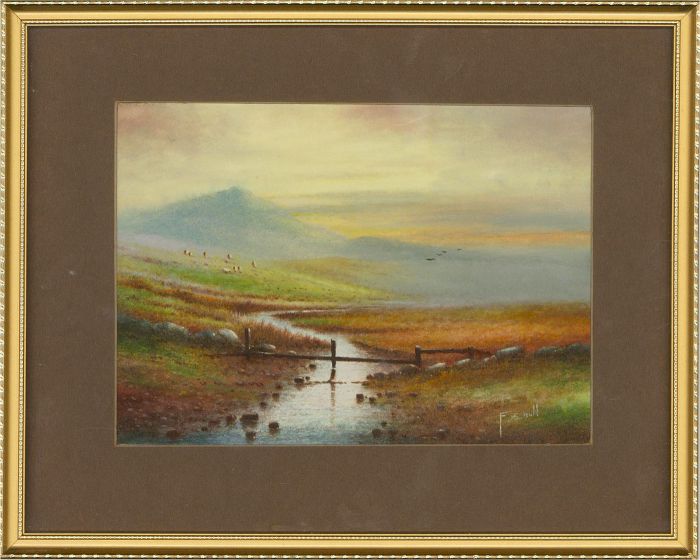 Fredee Bull - Signed and Framed Mid 20th Century Watercolour, View of the Valley