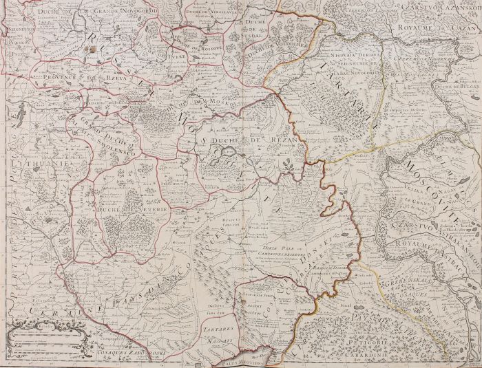 Henri Liebaux and Guillaume De L'Isle - 1706 Engraving, Map Of The Moscovites