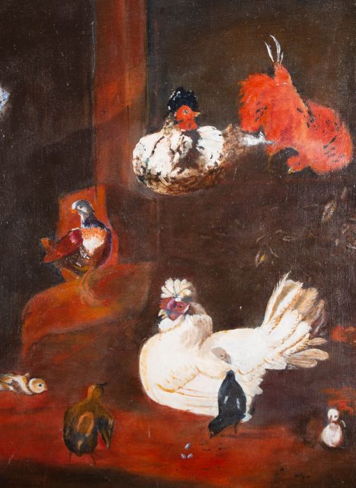After Melchior de Hondecoeter - 20th Century Oil, The Coop