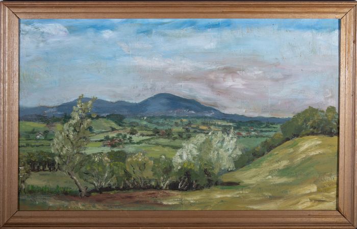 20th Century Oil - The Malverns from Bredon Hill