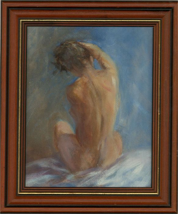 Mid 20th Century Pastel - Seated Nude