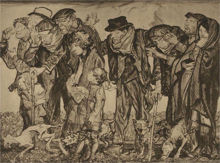 After Sir Frank Brangwyn RA (1867-1956) - 1932 Photogravure, The Afflicted