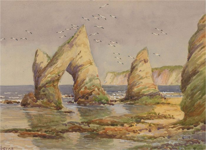 M. Hislop - Signed Late 19th Century Watercolour, Freshwater Bay