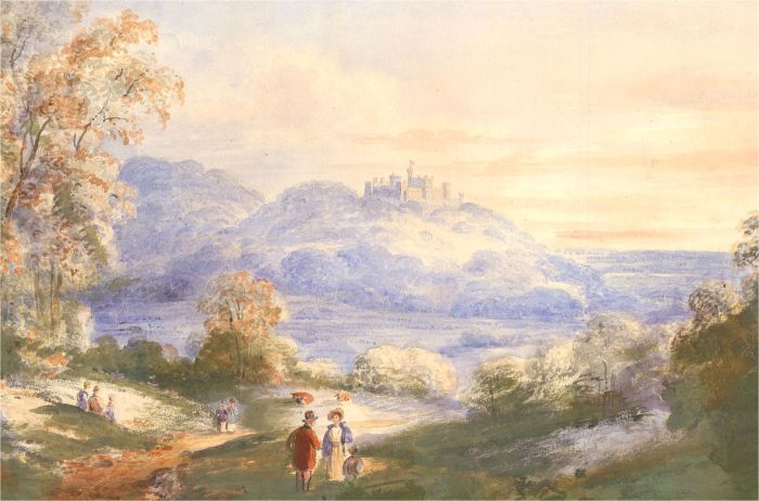 Late 19th Century Watercolour - The Castle on the Hill